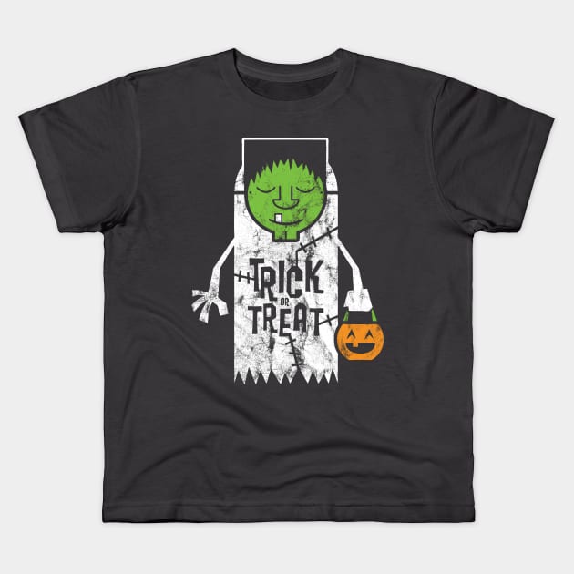 Frankenghost Halloween 2019 Frankenstein Ghost Spooky Trick or Treat Kids T-Shirt by The October Academy